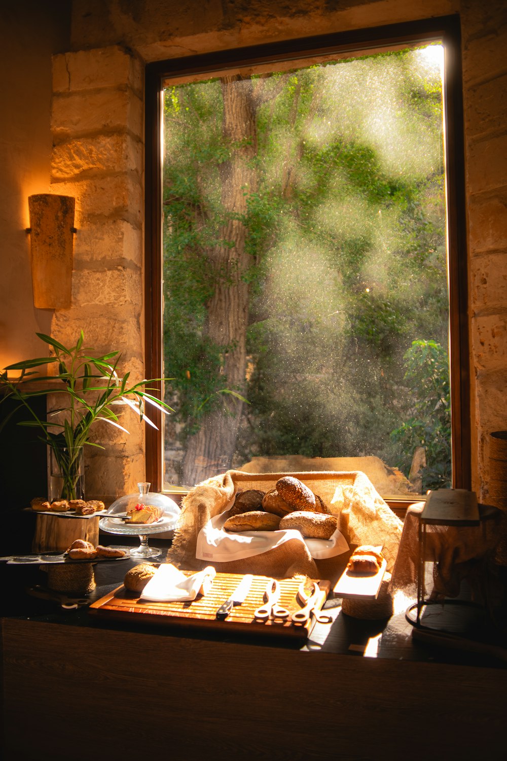 Morning kitchen breakfast table with natural light for vitamin D timing.