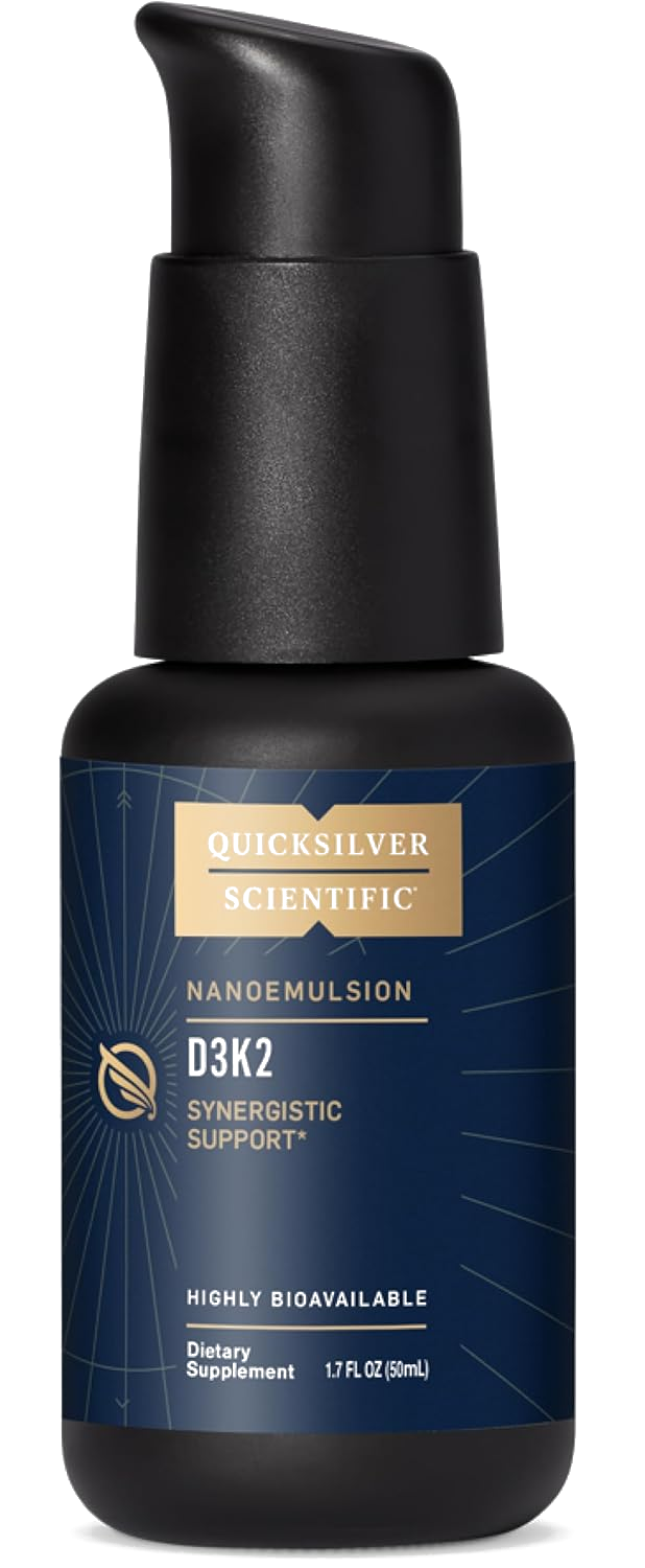 Quicksilver Nanoemulsified D3K2 bottle.